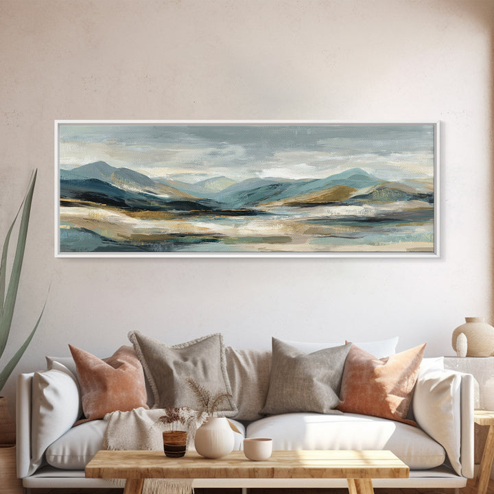 Sunlit Rolling Hills Canvas Print, Above Sofa Art, Living Room Decor, Fine Art, Statement 233, Set of Prints, Above Bed Decor, ASA-3x1-33