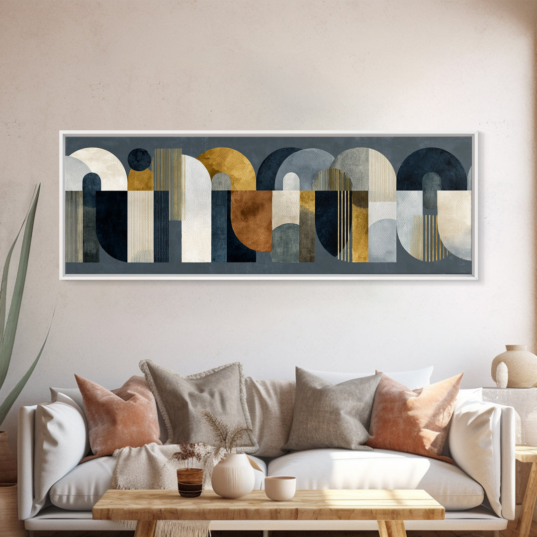 Luxury Monochrome Stone Composition Canvas Print, Above Sofa Art, Statement Artwork, Living Room Decor, Fine Art, Statement, ASA-3x1-35