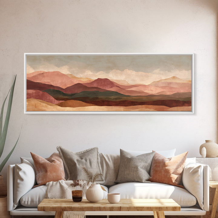 Abstract Canyon Landscape Canvas Print, Above Sofa Art, Gallery Decor, Living Room Decor, Fine Art, Statement, Minimalist Decor, ASA-3x1-95