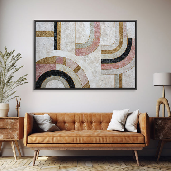 Textured Plaster Abstract Framed Canvas Print, Above Sofa Art, Minimalist Decor, Living Room Decor, Abstract Art, Statement, ASA-3x2-15