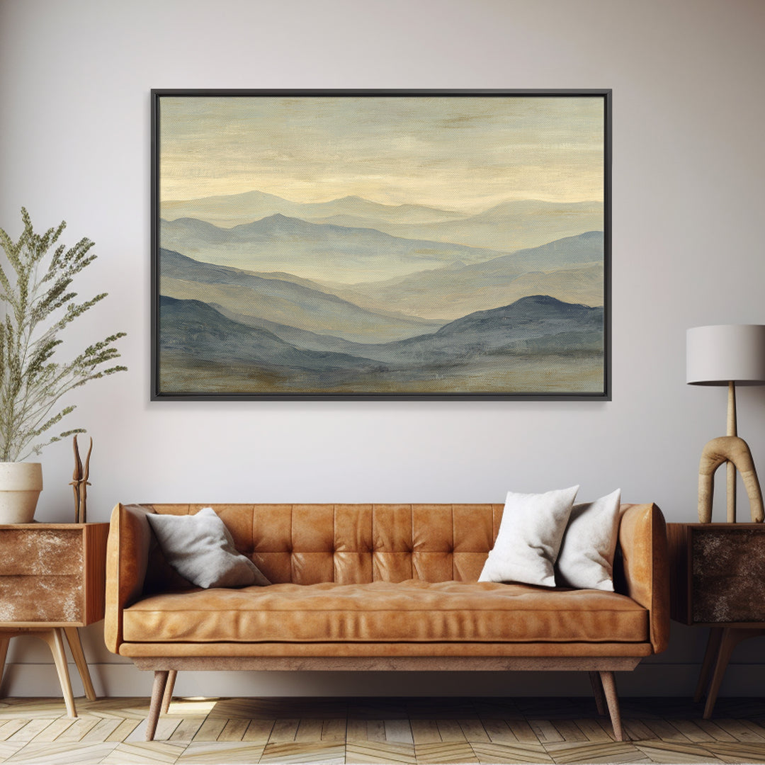 Sunlit Rolling Hills Canvas Print, Above Sofa Art, Abstract Wall Art, Living Room Decor, Fine Art, Statement, Above Bed Decor, ASA-3x2-21