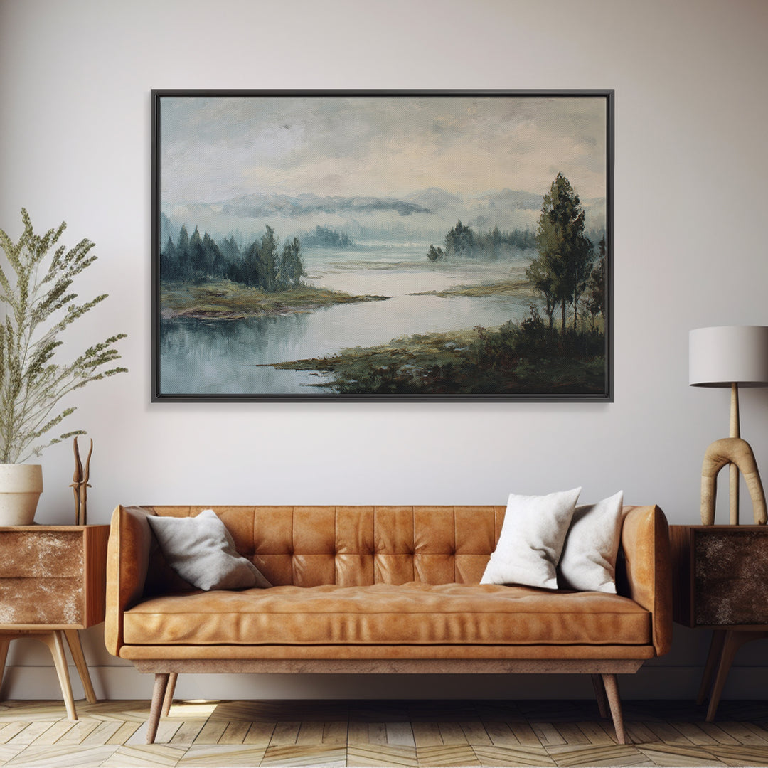 Gallery Style Landscape with Expansive Negative Space Canvas Print, Above Sofa Art, Home Decor, Living Room Decor, Statement, ASA-3x2-28
