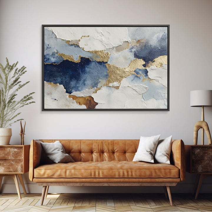 Textured Plaster Abstract Framed Canvas Print, Above Sofa Art, Set of 3 Prints, Living Room Decor, Abstract Art, Statement, ASA-3x2-39