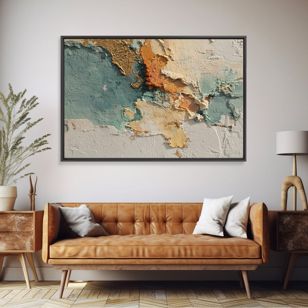 Sunlit Rolling Hills Framed Canvas Print, Above Sofa Art, Watercolor Painting, Living Room Decor, Fine Art, Statement, ASA-3x2-45