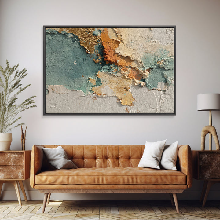 Sunlit Rolling Hills Framed Canvas Print, Above Sofa Art, Watercolor Painting, Living Room Decor, Fine Art, Statement, ASA-3x2-45