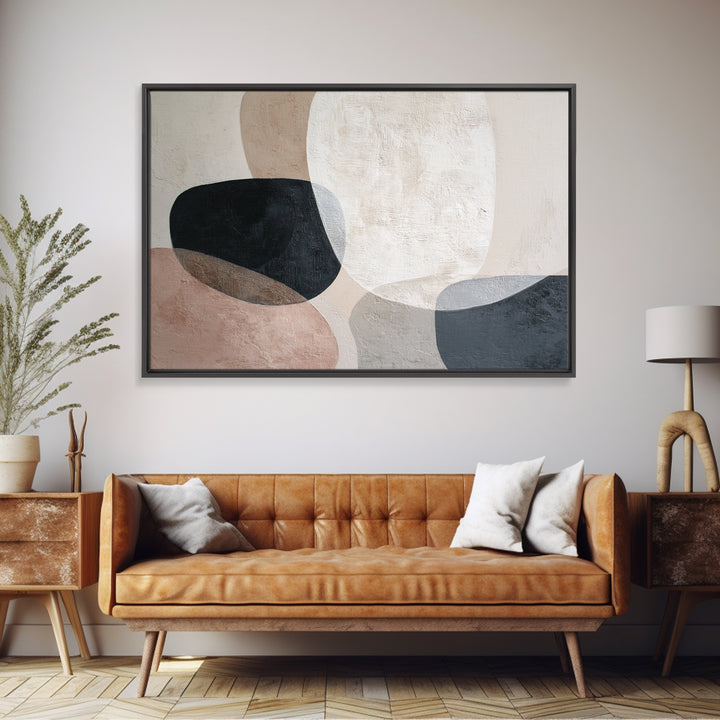 Large Modern Organic Shapes Canvas Print, Above Sofa Art, Frame Tv Art, Living Room Decor, Statement, Coastal Wall Art, ASA-3x2-54
