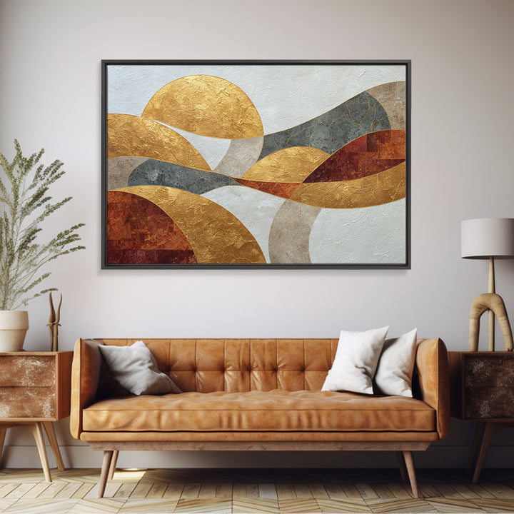 Textured Plaster Abstract Framed Canvas Print, Above Sofa Art, Contemporary Art, Living Room Decor, Fine Art, Statement, ASA-3x2-63