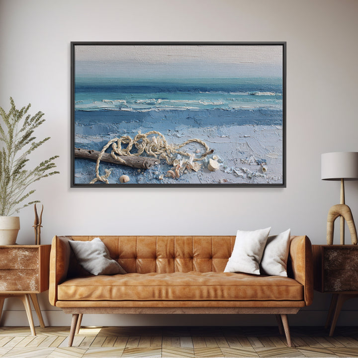 Moody Seascape at Twilight Canvas Print, Above Sofa Art, Modern Art, Living Room Decor, Fine Art, Statement, Art Print, ASA-3x2-88