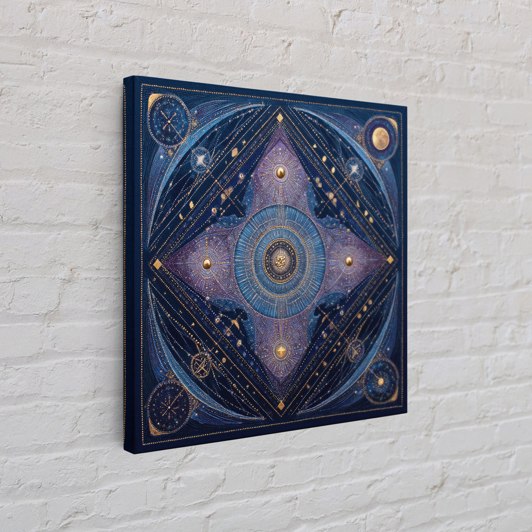 Scorpio Formed from Stars and Jeweled Shadows Canvas Print, Astrology Art, Astrology Wall Art, Living Room Decor, Zodiac, AST-1x1-34