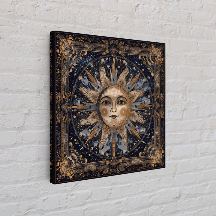 Sun and Moon Faces Canvas Print, Astrology Art, Modern Decor, Living Room Decor, Oil Painting, Zodiac, Art Print, Digital Art, AST-1x1-5