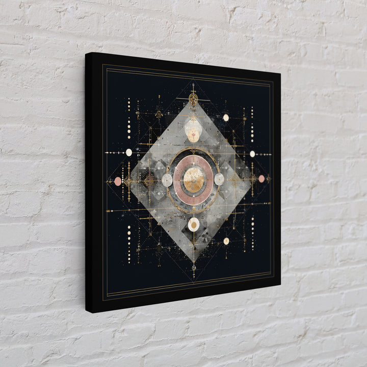 Birth Chart Geometry Canvas Print, Astrology Art, Astrology Wall Art, Living Room Decor, Abstract Art, Zodiac, Contemporary Art, AST-1x1-55