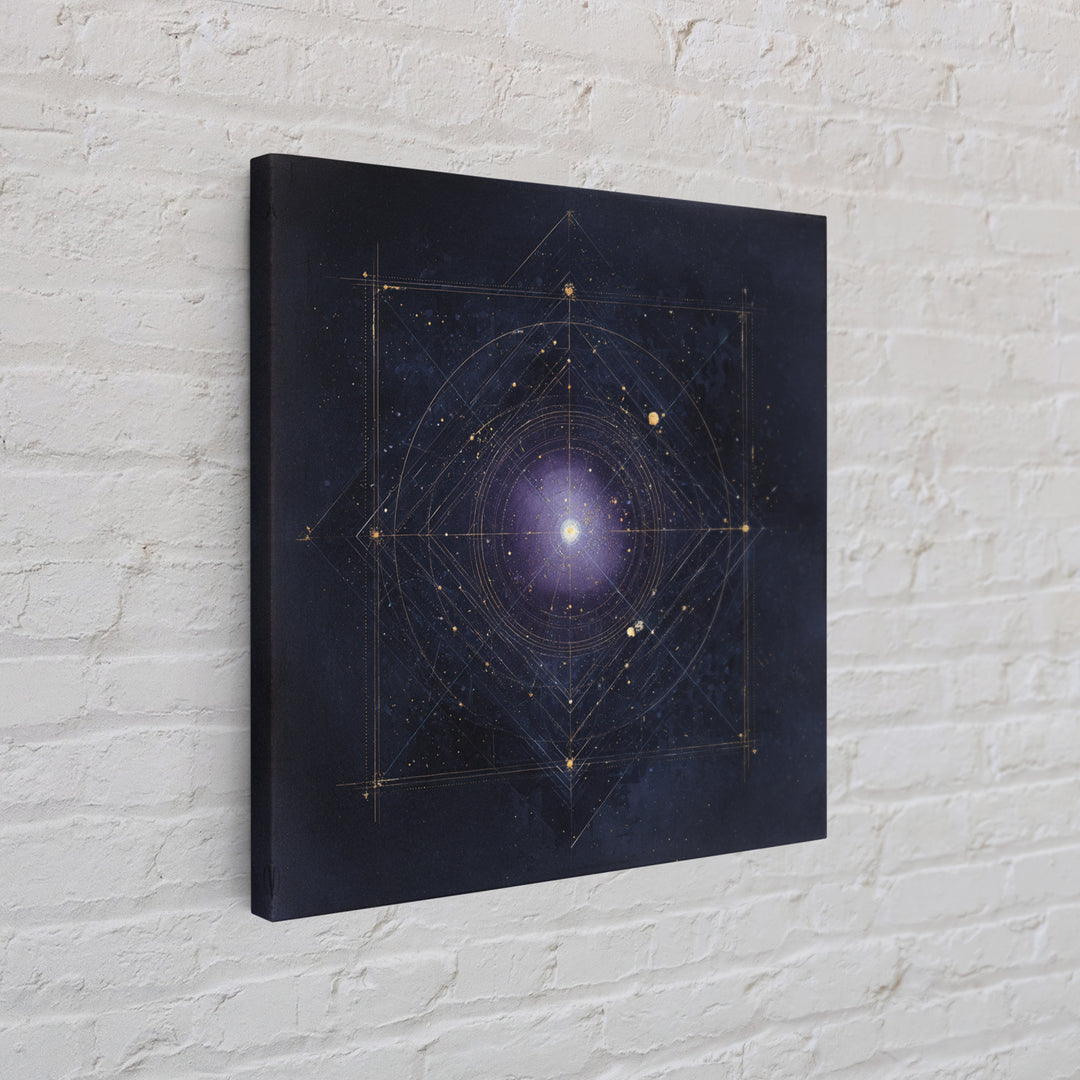 Birth Chart Geometry Framed Canvas Print, Astrology Art, Statement Artwork, Living Room Decor, Fine Art, Zodiac, Digital Art, AST-1x1-79