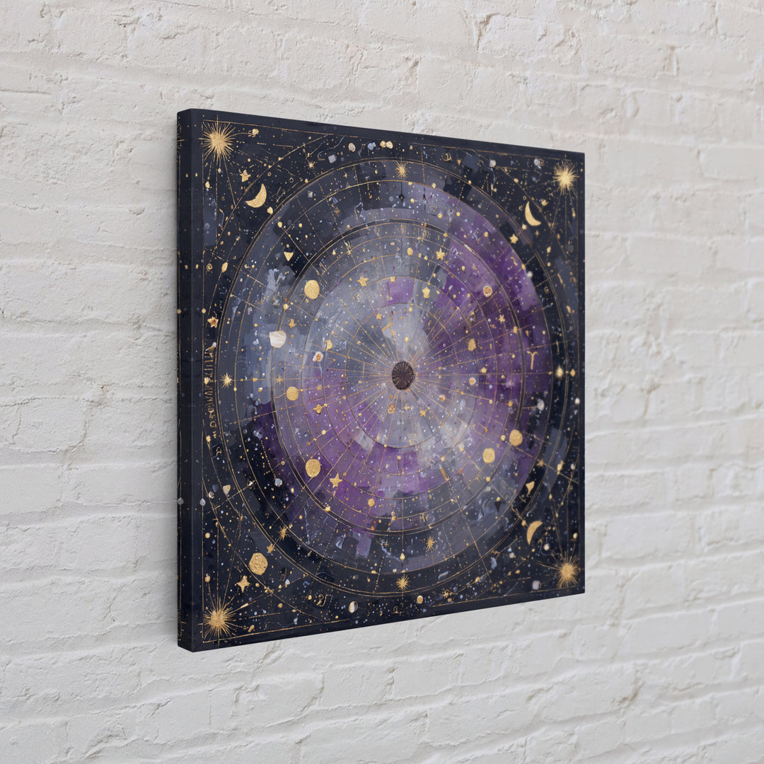 Scorpio Formed from Stars and Jeweled Shadows Canvas Print, Astrology Art, Statement Artwork, Living Room Decor, Oil Painting, AST-1x1-82
