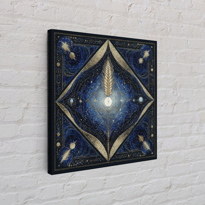Virgo Maiden with Wheat and Blue Night Canvas Print, Astrology Art, Wall Decor, Living Room Decor, Fine Art, Zodiac, Home Decor, AST-1x1-90