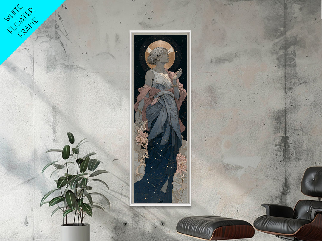 Water Bearer Figure Pouring a River of Canvas Print, Astrology Art, Astrology Gifts, Living Room Decor, Oil Painting, Zodiac, AST-1x3-27