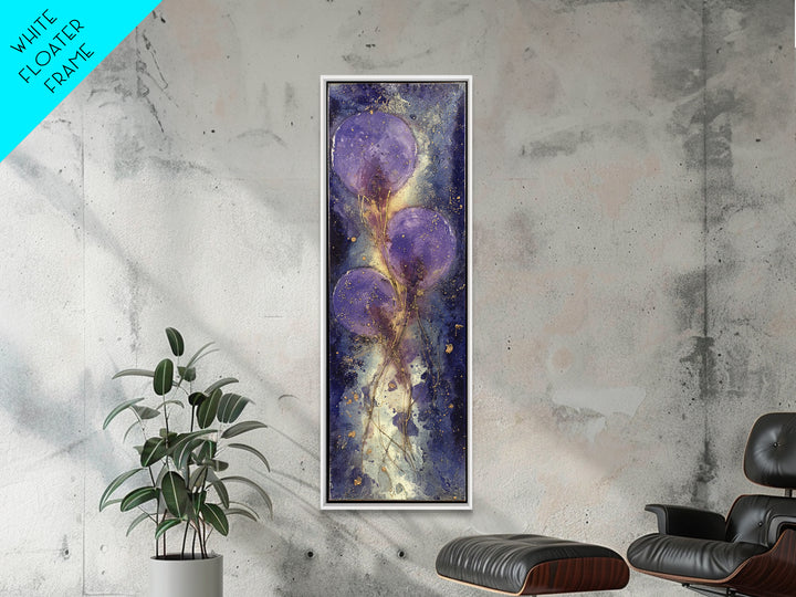 Celestial Twins Surrounded by Mirrored Moons Framed Canvas Print, Astrology Art, Wall Art, Living Room Decor, Oil Painting, AST-1x3-45
