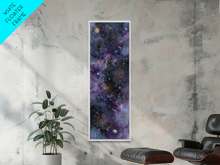 Scorpio Formed from Stars and Jeweled Shadows Framed Canvas Print, Astrology Art, Neutral Decor, Living Room Decor, Zodiac, AST-1x3-70