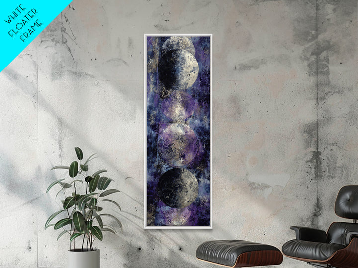 Lunar Phase Composition Canvas Print, Astrology Art, Cat Art, Living Room Decor, Zodiac, Zodiac Wall Art, Leo Wall Art, AST-1x3-73