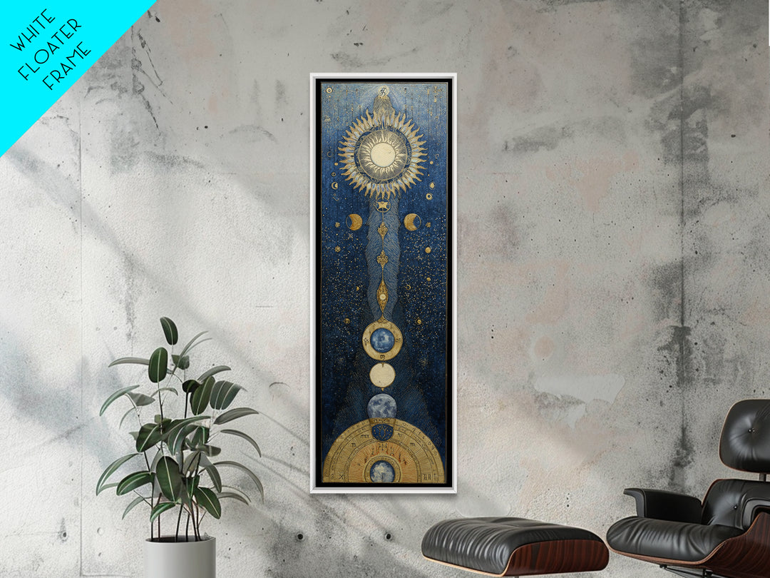Retro Horoscope Chart Canvas Print, Astrology Art, Astrology Hoodie, Living Room Decor, Fine Art, Zodiac, Neutral Decor, AST-1x3-81
