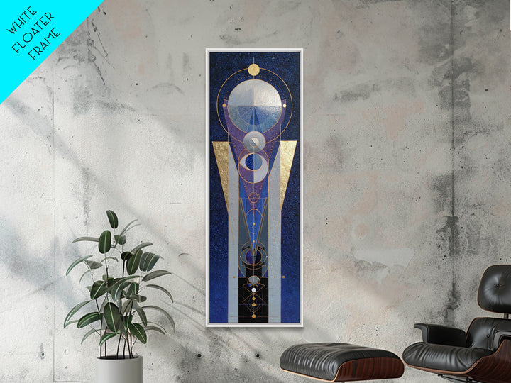 Birth Chart Geometry Framed Canvas Print, Astrology Art, Statement Artwork, Living Room Decor, Fine Art, Zodiac, Digital Art, AST-1x3-91