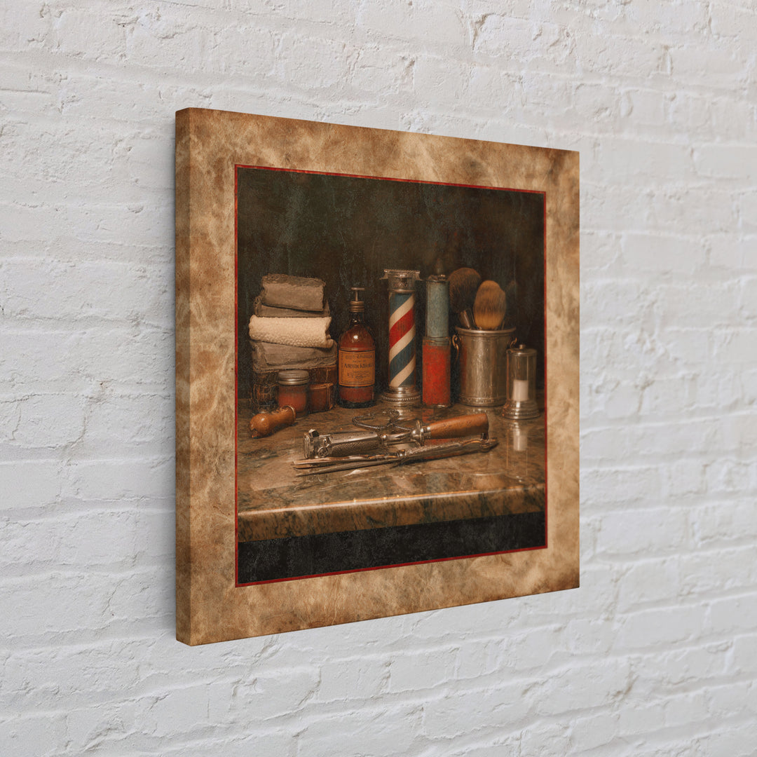 Retro Clipper Advertising Art Canvas Print, Barbershop Art, Black Art, Barbershop Decor, Fine Art, Grooming, Living Room Art, BAA-1x1-23