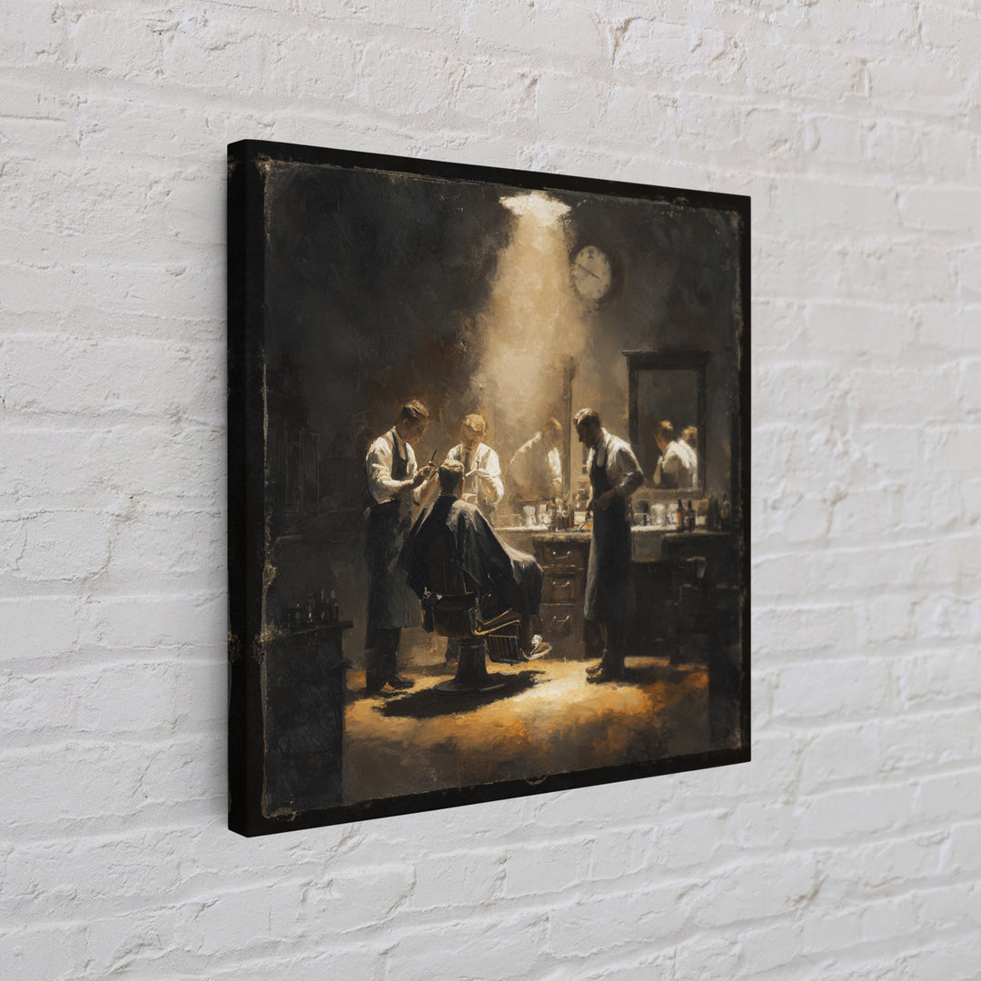 Barber Shop Quartet Musical Poster Without Interior Canvas Print, Barbershop Art, Gallery Decor, Barbershop Decor, Grooming, BAA-1x1-93