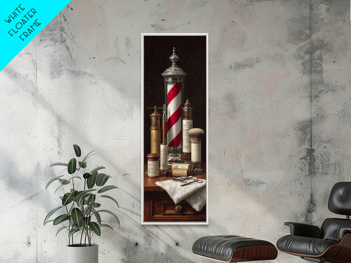 Beard Grooming Tools Drawn as Detailed Technical Canvas Print, Barbershop Art, Man Cave Decor, Barbershop Decor, Grooming, BAA-1x3-18