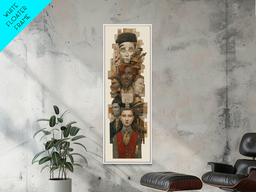 Barber Shop Quartet Musical Poster Without Interior Canvas Print, Barbershop Art, Barbershop Decor, Grooming, BAA-1x3-33