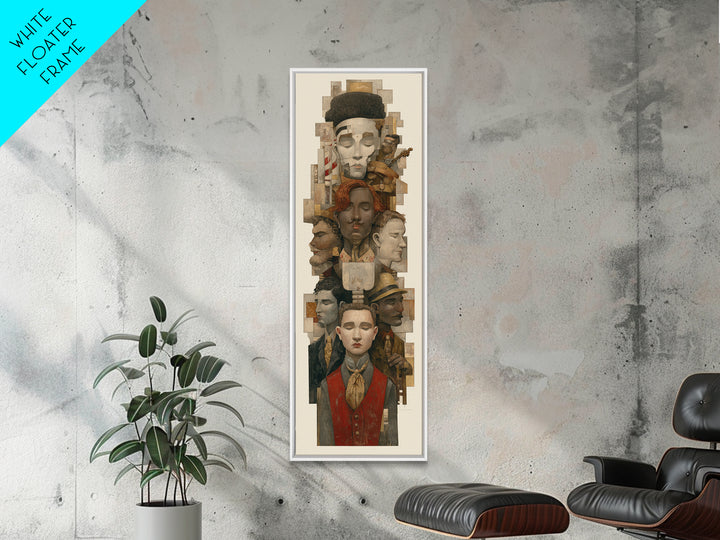 Barber Shop Quartet Musical Poster Without Interior Canvas Print, Barbershop Art, Barbershop Decor, Grooming, BAA-1x3-33