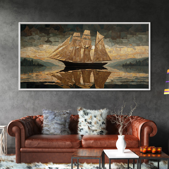 Retro Clipper Advertising Art Framed Canvas Print, Barbershop Art, Urban Wall Art, Barbershop Decor, Fine Art, Grooming, BAA-2x1-19