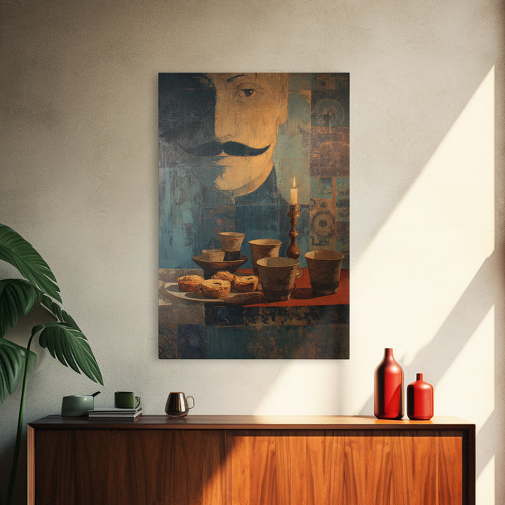Whiskey and Straight Razor Masculine Still Life Canvas Print, Barbershop Art, Gallery Decor, Barbershop Decor, Abstract Art, BAA-2x3-39