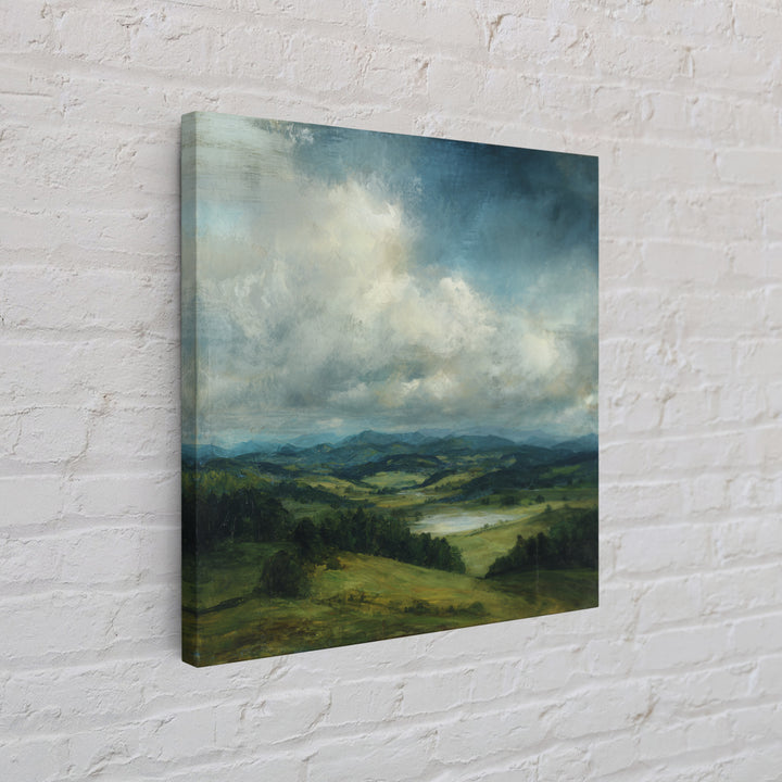 Classic Landscape with Rolling Green Hills Canvas Print, Bed and Breakfast Art, Wall Decor, Living Room Decor, BAB-1x1-48