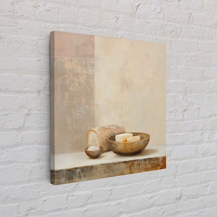 Freshly Baked Bread Framed Canvas Print, Bed and Breakfast Art, Above Bed Decor, Living Room Decor, Fine Art, BAB-1x1-68