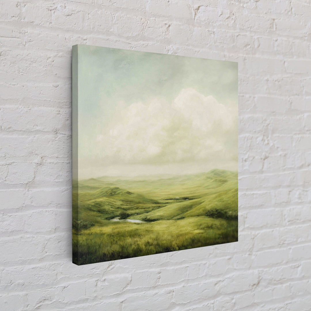 Classic Landscape with Rolling Green Hills Canvas Print, Bed and Breakfast Art, Bedroom Prints, Living Room Decor, BAB-1x1-72