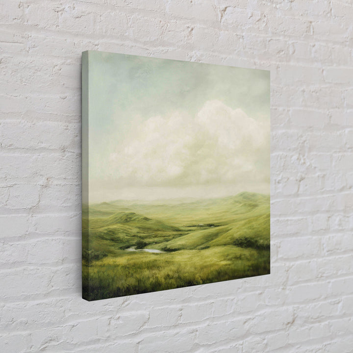 Classic Landscape with Rolling Green Hills Canvas Print, Bed and Breakfast Art, Bedroom Prints, Living Room Decor, BAB-1x1-72