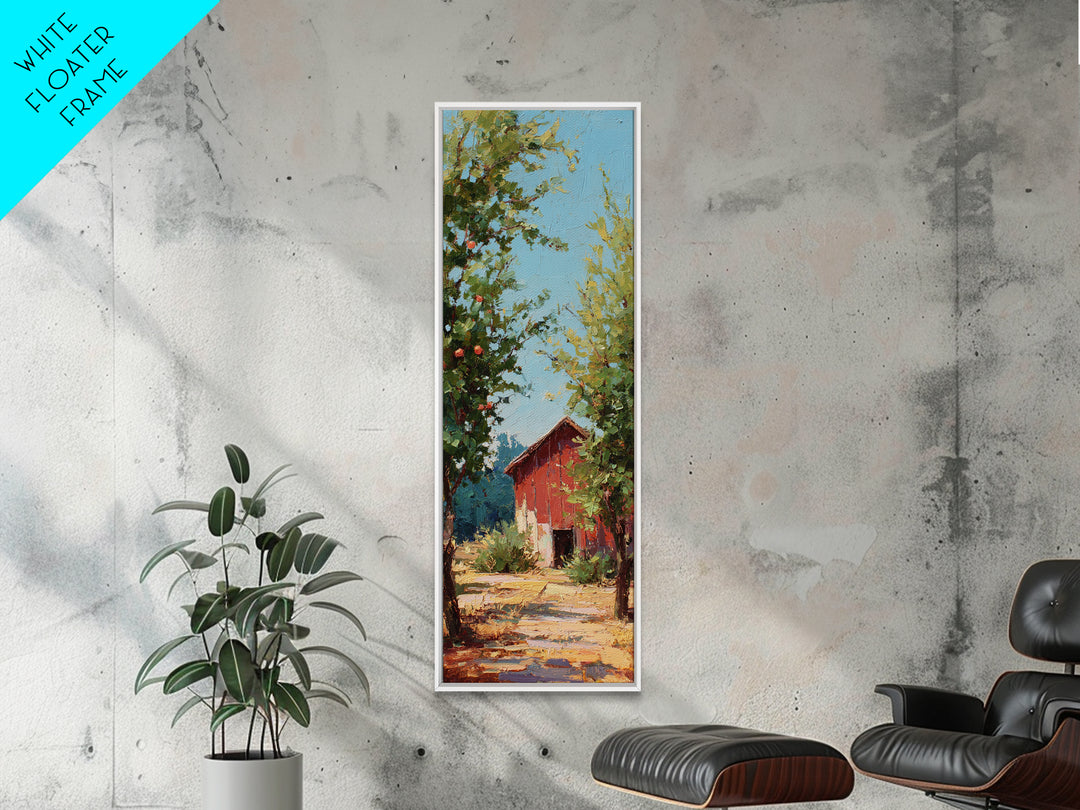 Apple Orchard Scene Canvas Print, Bed and Breakfast Art, Canvas Wall Art, Living Room Decor, Fine Art, Above Bed Decor, BAB-1x3-25