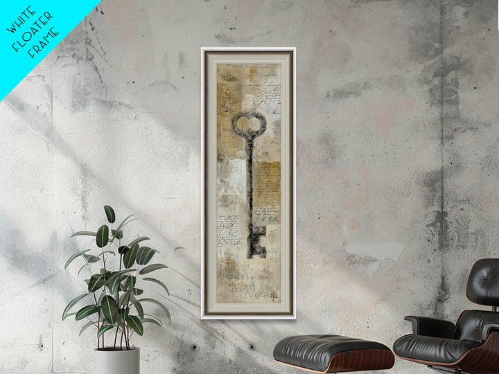 Antique Key and Handwritten Letter Arrangement Without Canvas Print, Bed and Breakfast Art, Wall Art, Living Room Decor, BAB-1x3-45