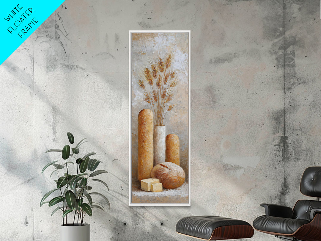 Freshly Baked Bread Canvas Print, Bed and Breakfast Art, Dopamine Decor, Living Room Decor, Fine Art, Bedroom Art, BAB-1x3-56