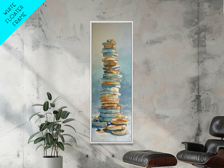 Blueberry Pancakes Still Life Canvas Print, Bed and Breakfast Art, Bedroom Wall Art, Living Room Decor, Fine Art, BAB-1x3-68
