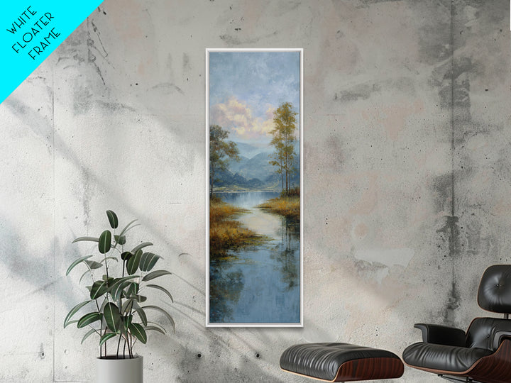 Quiet Lake Dock at Early Morning Canvas Print, Bed and Breakfast Art, Boho Decor, Living Room Decor, Fine Art, BAB-1x3-82