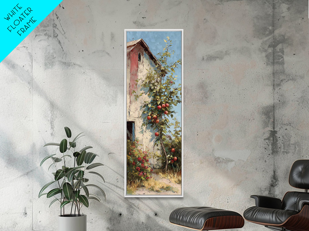 Apple Orchard Scene Canvas Print, Bed and Breakfast Art, Boho Decor, Living Room Decor, Oil Painting, Art Print, BAB-1x3-97