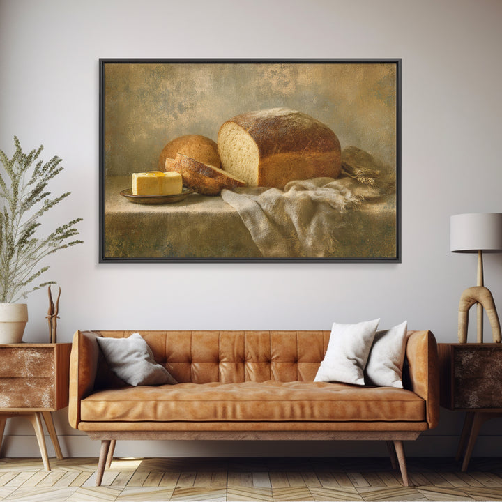 Freshly Baked Bread Canvas Print, Bed and Breakfast Art, Gallery Decor, Living Room Decor, Fine Art, Wall Art, BAB-3x2-48
