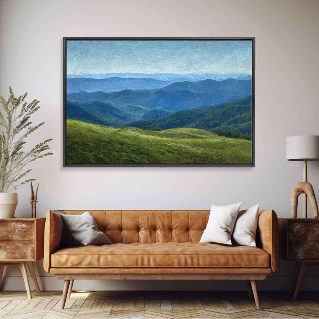 Classic Landscape with Rolling Green Hills Canvas Print, Bed and Breakfast Art, Bedroom Prints, Living Room Decor, Fine Art, BAB-3x2-52