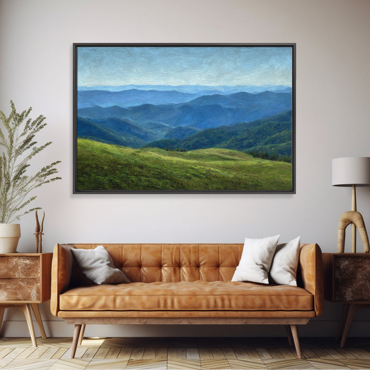 Classic Landscape with Rolling Green Hills Canvas Print, Bed and Breakfast Art, Bedroom Prints, Living Room Decor, Fine Art, BAB-3x2-52