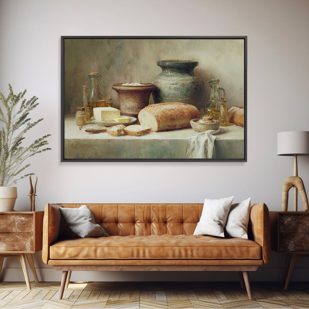 Freshly Baked Bread Canvas Print, Bed and Breakfast Art, Contemporary Art, Living Room Decor, Fine Art, Bedroom Decor, BAB-3x2-72