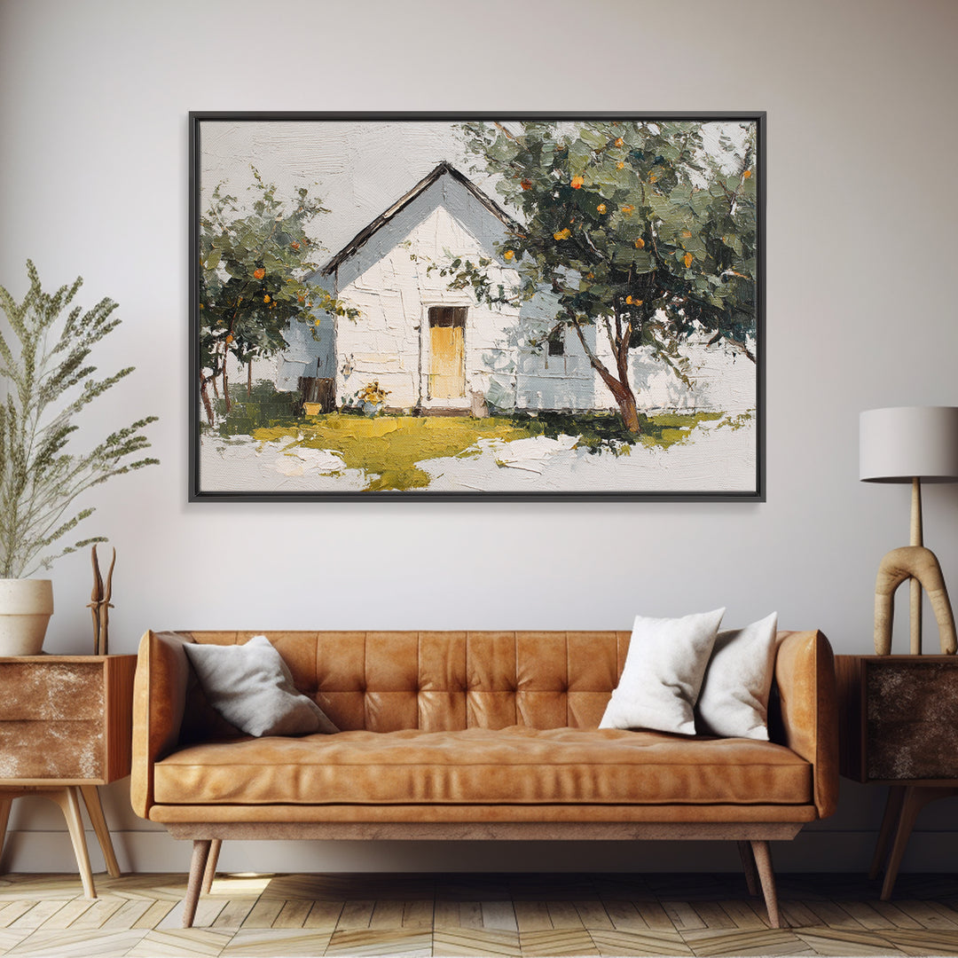 Apple Orchard Scene Canvas Print, Bed and Breakfast Art, Boho Decor, Living Room Decor, Oil Painting, Art Print, BAB-3x2-89