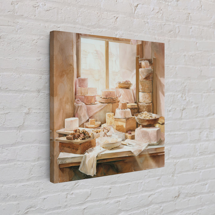 French Patisserie Window Display of Pastel Pastries Canvas Print, Bakery Art, Kids Art, Bakery Decor, Fine Art, Patisserie, BAK-1x1-26
