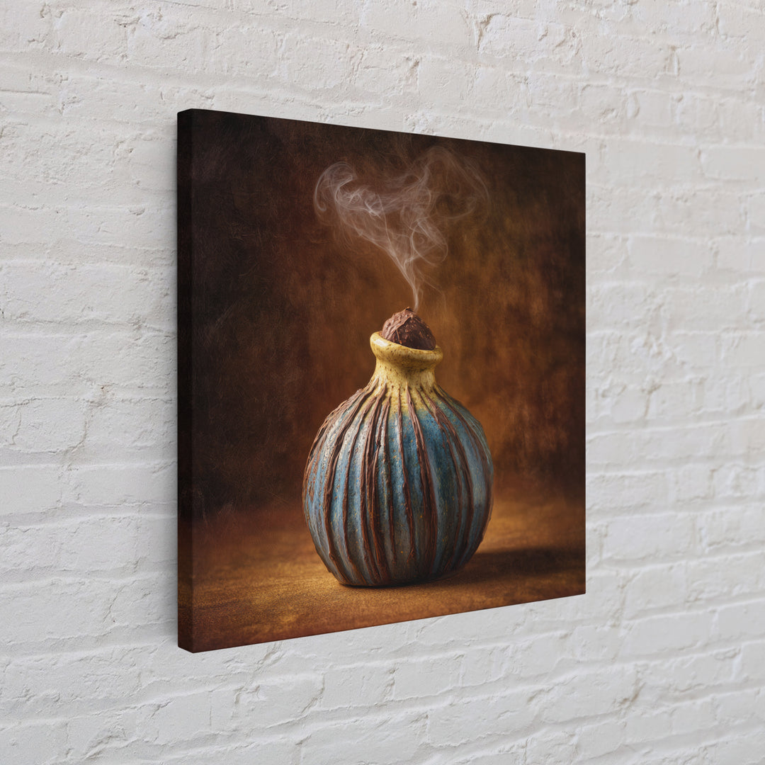 Chocolate Truffle Still Life Framed Canvas Print, Bakery Art, Watercolor Print, Bakery Decor, Oil Painting, Patisserie, BAK-1x1-43
