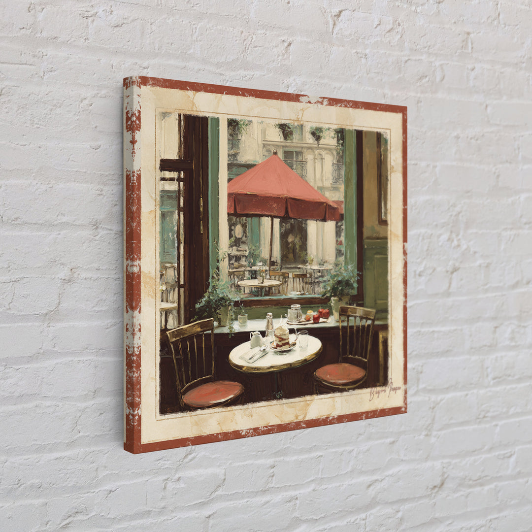 Parisian Dessert Poster Framed Canvas Print, Bakery Art, Print, Bakery Decor, Fine Art, Patisserie, Food Art, Kitchen Print, BAK-1x1-48