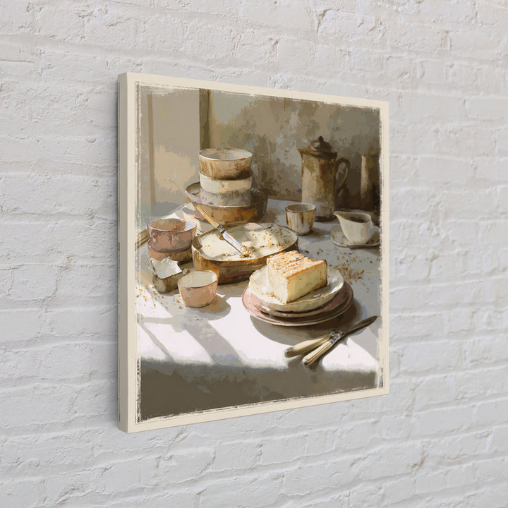 Parisian Dessert Poster Framed Canvas Print, Bakery Art, French Wall Art, Bakery Decor, Fine Art, Patisserie, Room Decor, BAK-1x1-72